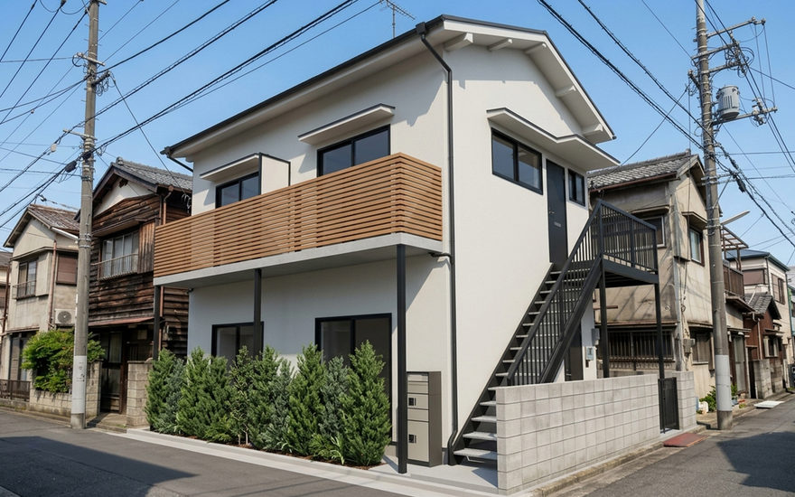 外壁を刷新した集合住宅の外観CG