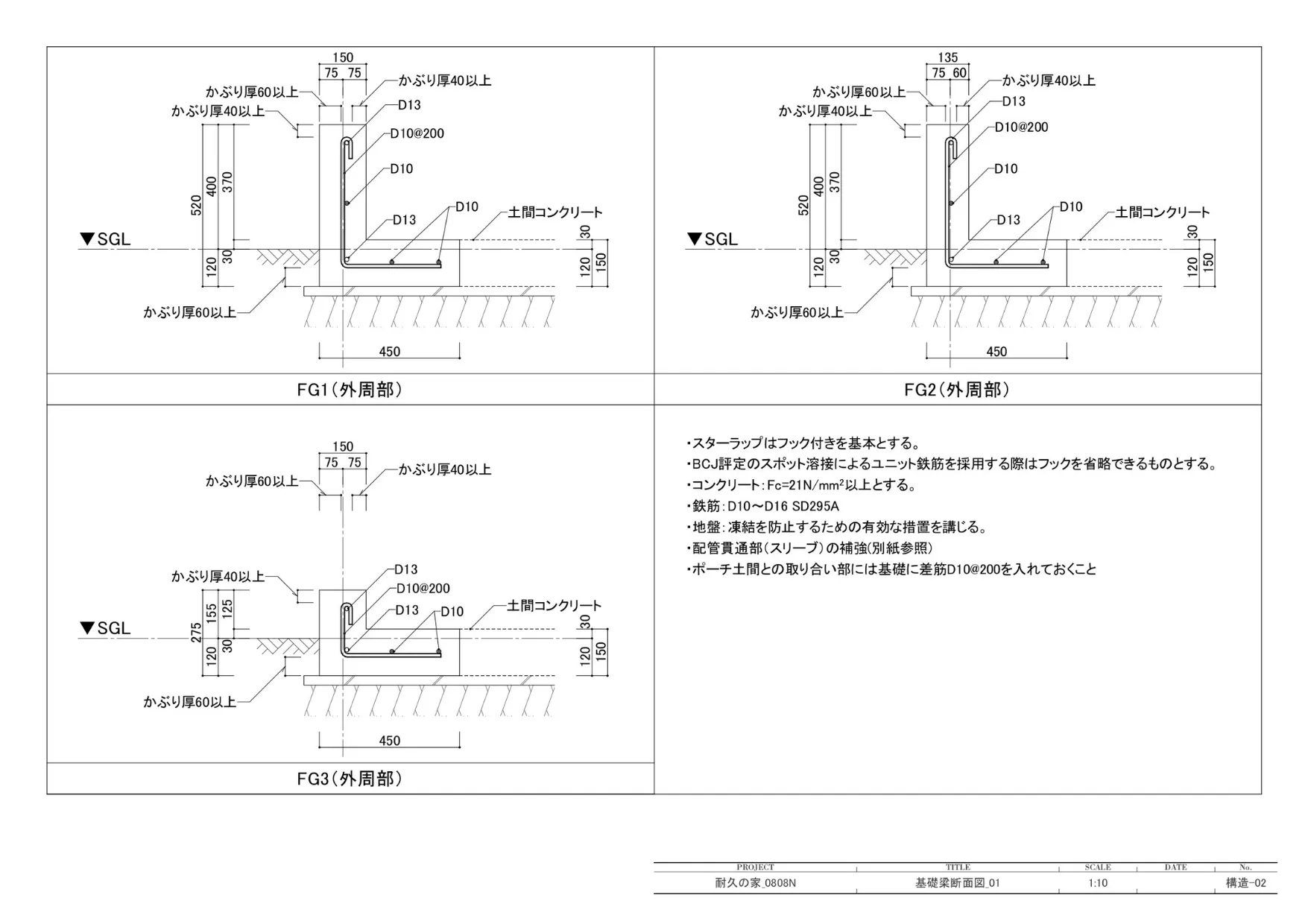 構造図（基礎詳細図）