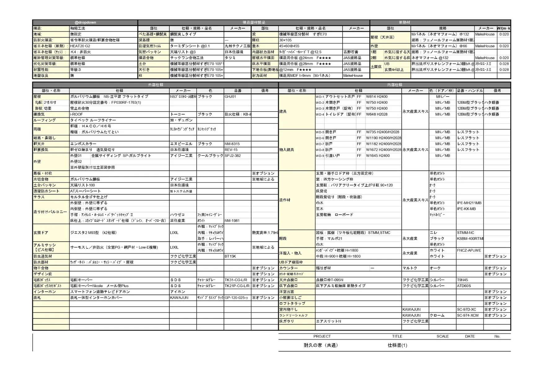 建築仕様書