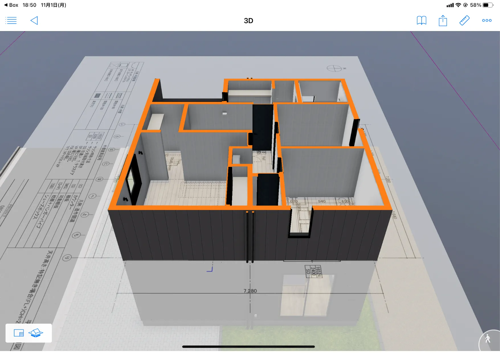 BIM 3Dモデル（BIMxアプリ）
